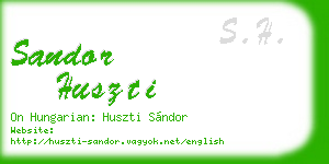 sandor huszti business card
